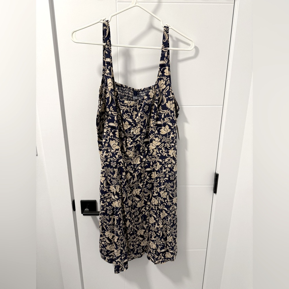Black and Cream Floral Print Dress from Old Navy